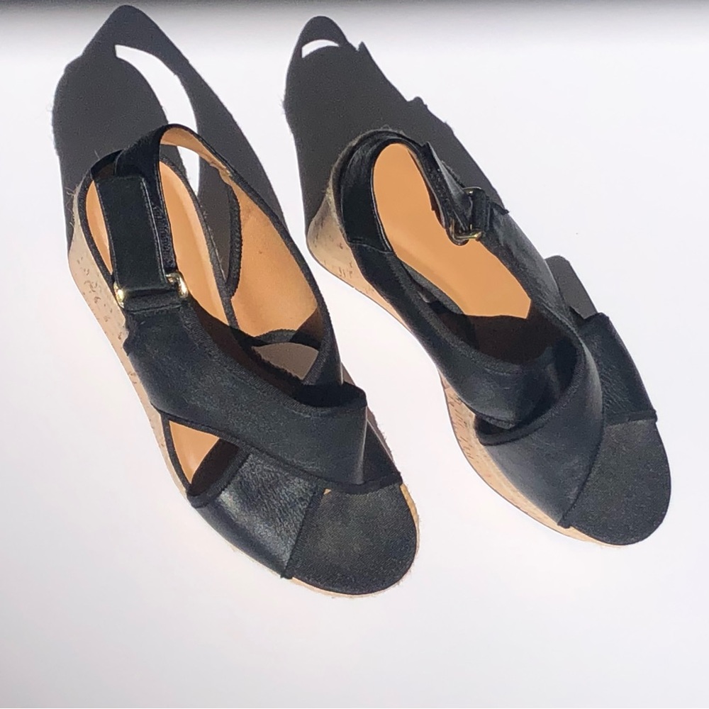 FRANCO SARTO Black Wedges - Picture 4 of 6